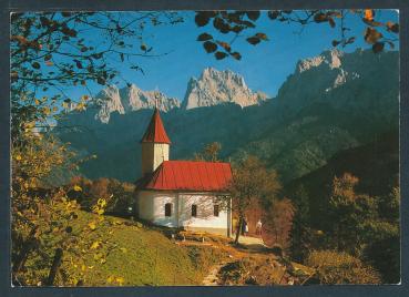 Malerisches Tirolerland Antonius-Kapelle mit Wilden Kaiser
